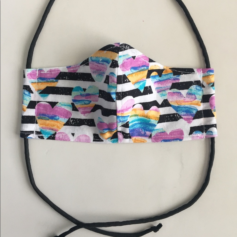 KIDS Handmade Face Mask w/nose wire/Filter Pocket